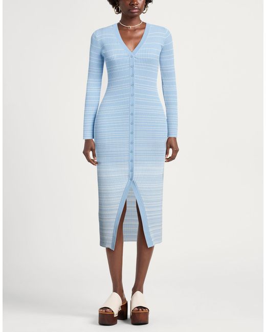 Robe midi Staud en coloris Blue