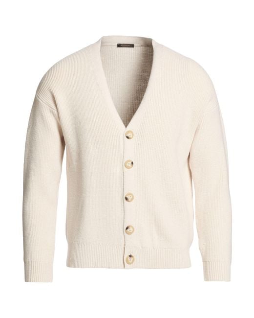 Officina 36 Natural Cream Cardigan Viscose, Wool, Polyamide for men