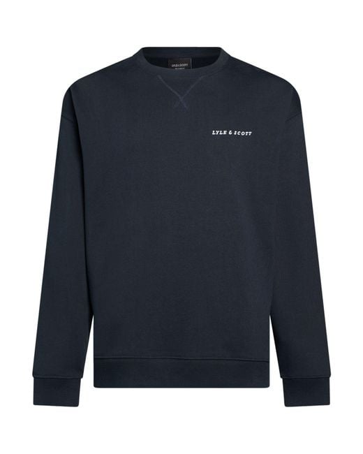 Lyle & Scott Blue Sweatshirt Cotton, Elastane for men
