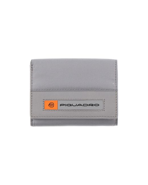 Piquadro Gray Light Wallet Econyl, Recycled Polyamide, Bovine Leather for men