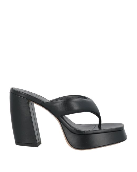 Gia Borghini Black Thong Sandal