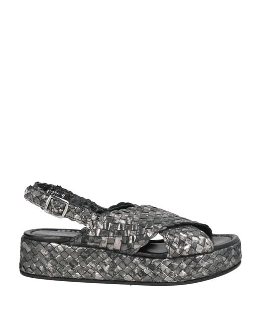Pons Quintana Gray Sandals Soft Leather
