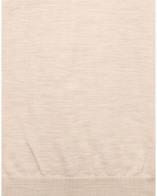 Fedeli White Sand Sweater Virgin Wool for men