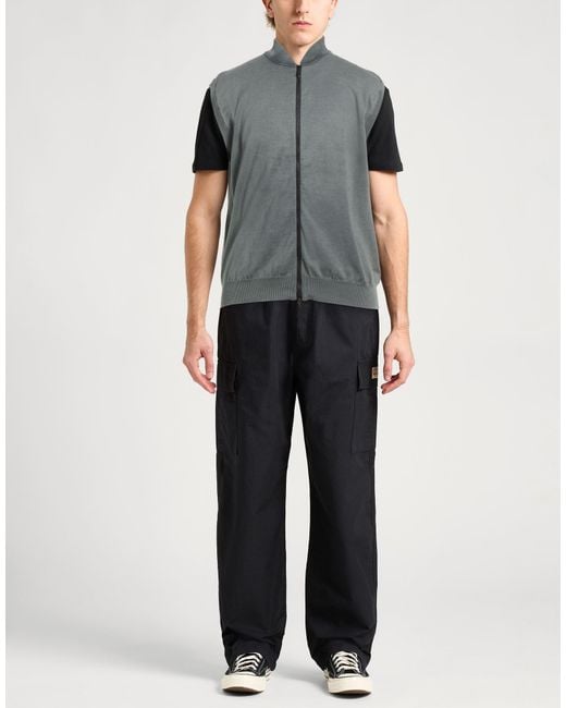 Alpha Studio Gray Cardigan Cotton for men
