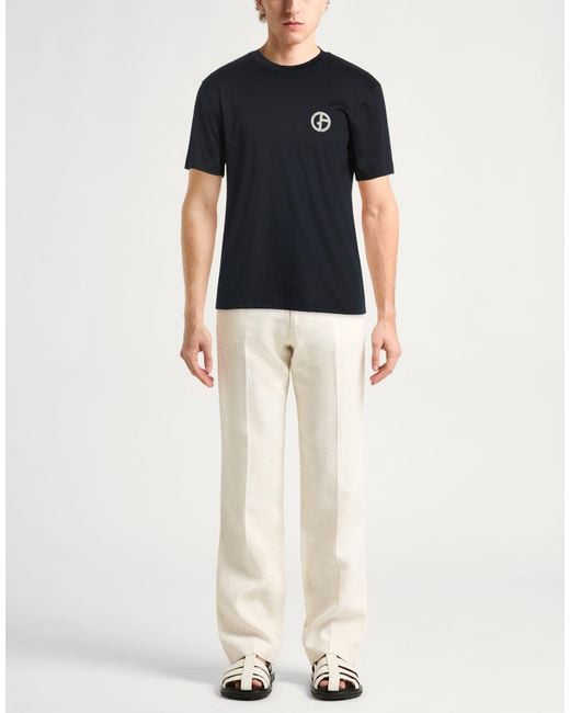 Giorgio Armani Black Midnight T-Shirt Cotton for men