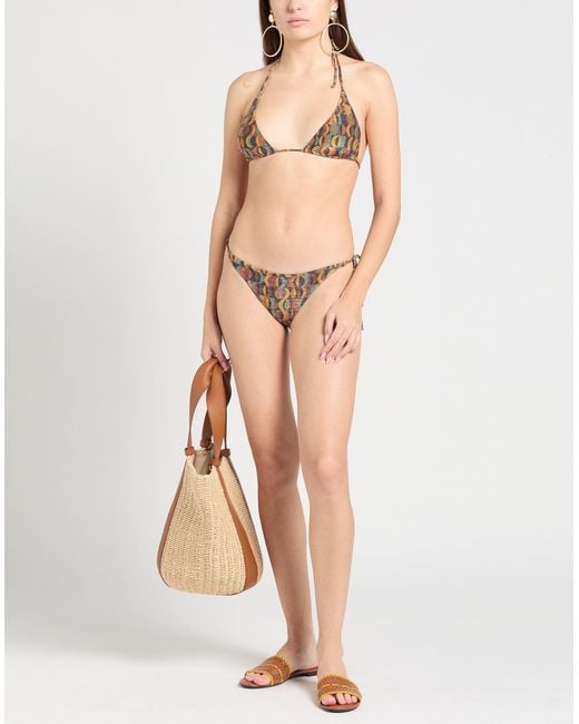 Siyu Bikini Polyester Polyamide Elastane in Metallic Lyst UK