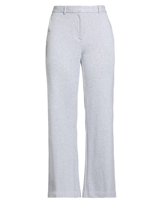 Ottod'Ame White Light Pants Polyester, Cotton