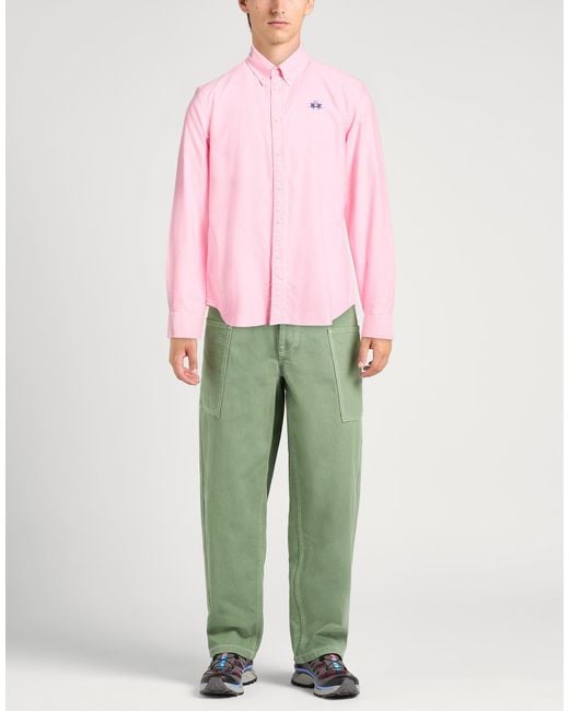 La Martina Pink Shirt Cotton for men