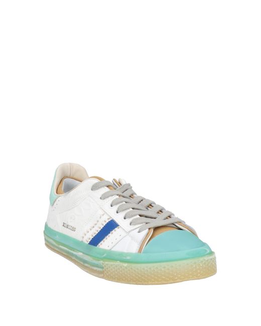 HIDNANDER Blue Sneakers Leather, Textile Fibers