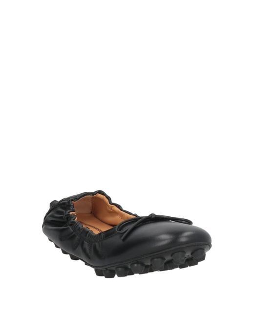 Tod's Black Ballet Flats Leather