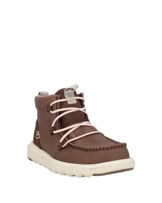HeyDude Brown Ankle Boots