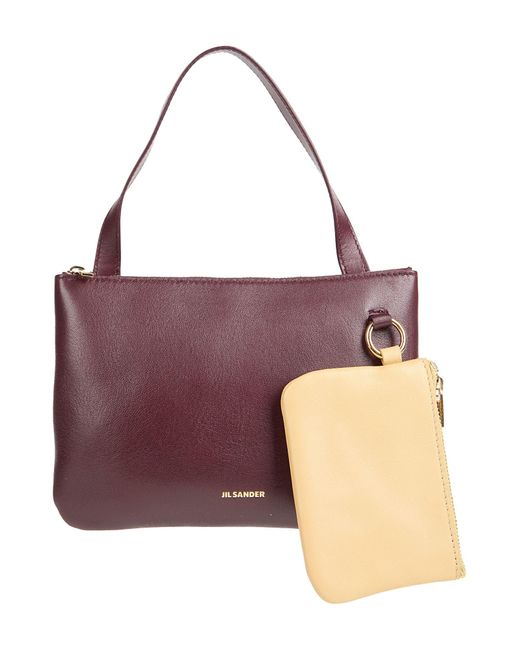 Jil Sander Chocolate Handbag Lambskin in Purple | Lyst UK