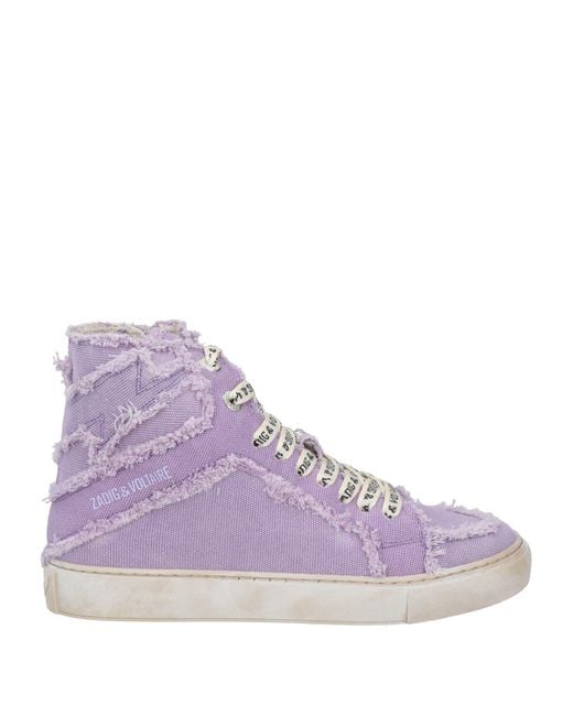Zadig & Voltaire Purple Mauve Sneakers Cotton