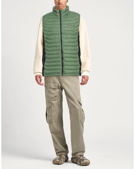 Columbia Green Vest Nylon, Polyester, Elastane for men