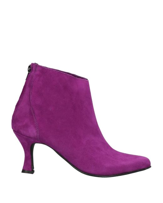 Divine Follie Purple Ankle Boots