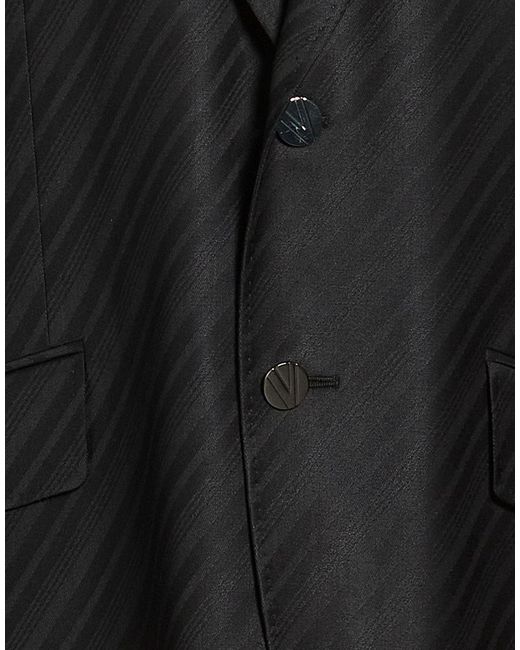Versace Black Blazer Wool, Polyamide, Elastane for men