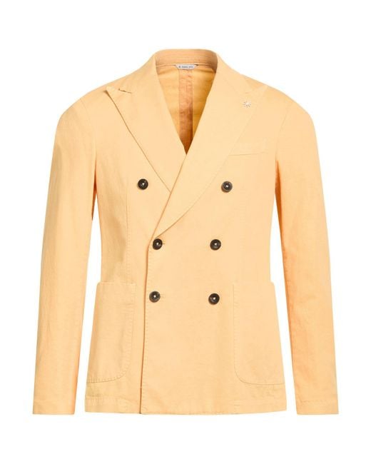 Manuel Ritz Natural Blazer Organic Cotton, Linen, Elastane for men