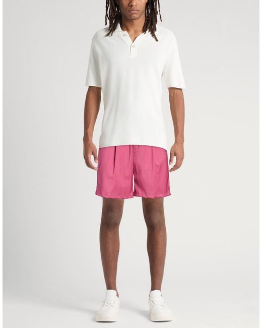 Low Brand Pink Shorts & Bermuda Shorts Virgin Wool for men