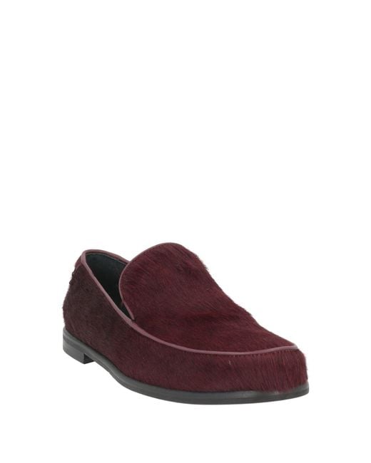 Poeve Purple Burgundy Loafers Leather