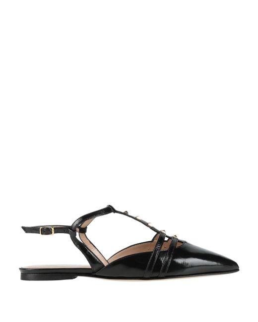 Status Black Ballet Flats Leather