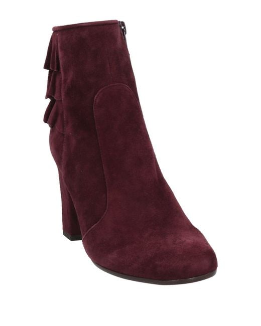 Chie Mihara Purple Plum Ankle Boots Leather