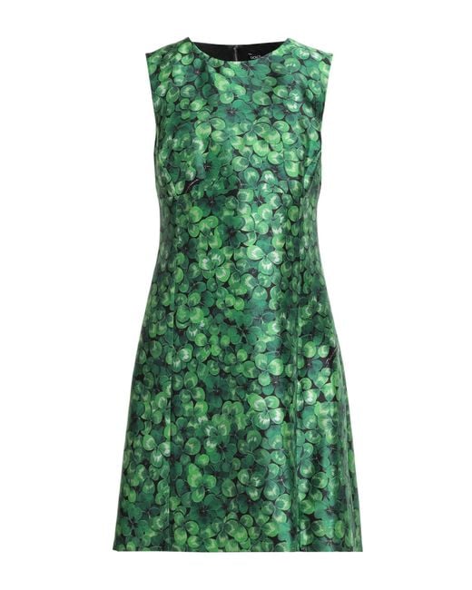 Dolce & Gabbana Green Mini Dress Silk