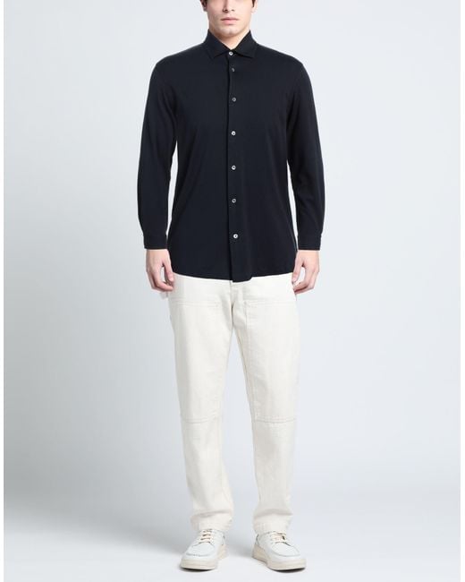 FILIPPO DE LAURENTIIS Blue Shirt for men
