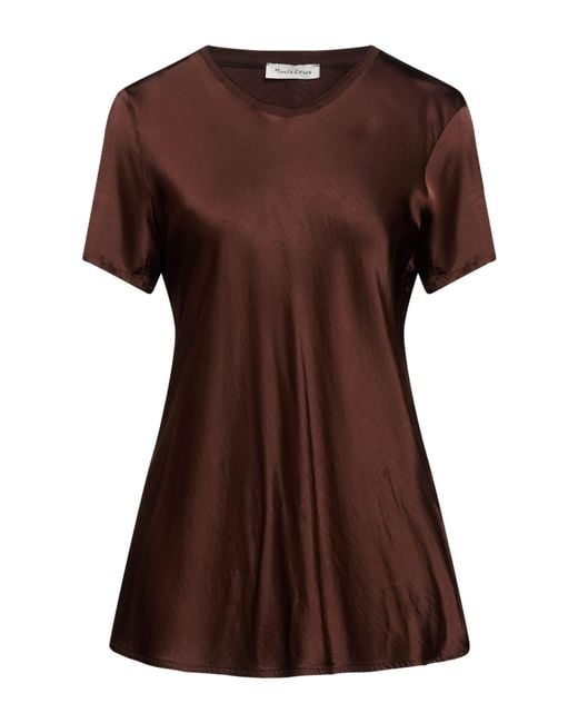 Manila Grace Brown T-Shirt Viscose, Elastane