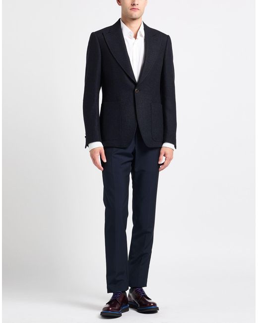 Lardini Black Midnight Blazer Wool, Polyester, Cashmere for men