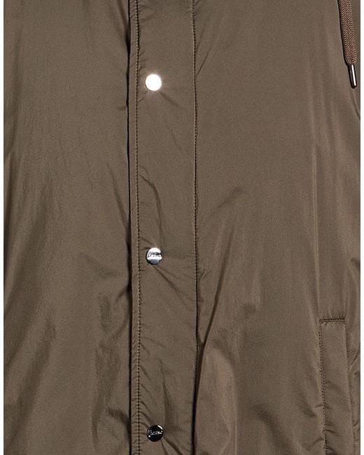 Herno Brown Coat Polyamide for men