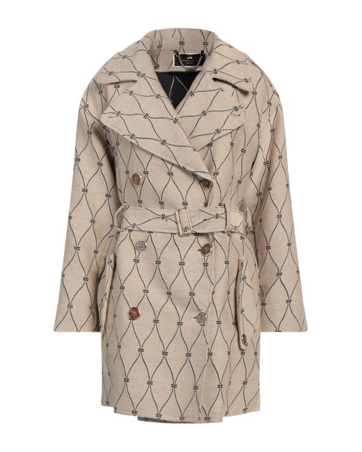 Elisabetta Franchi Natural Overcoat & Trench Coat