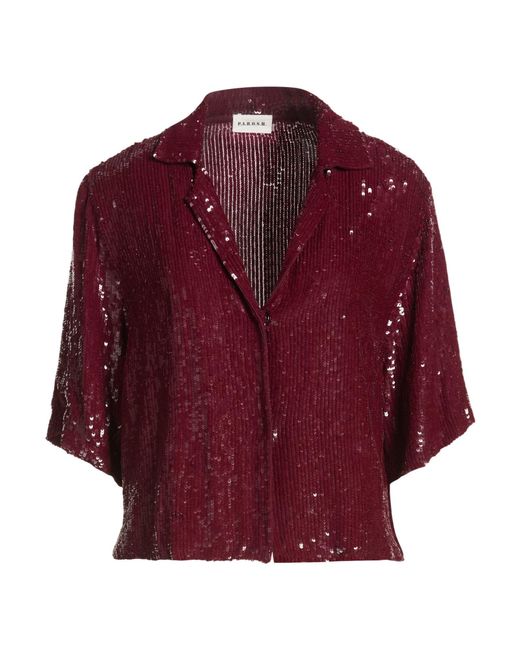 P.A.R.O.S.H. Red Burgundy Shirt Viscose