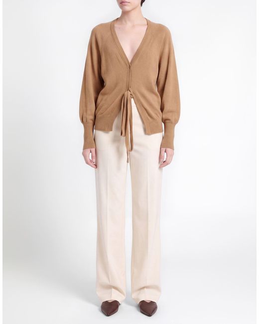 Manila Grace Brown Camel Cardigan Viscose, Polyamide, Wool, Cashmere