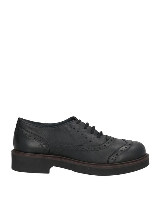 #RIKYN Black Lace-Up Shoes Leather