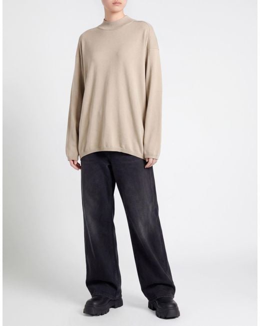 Rick Owens Natural Sweater Virgin Wool, Cotton