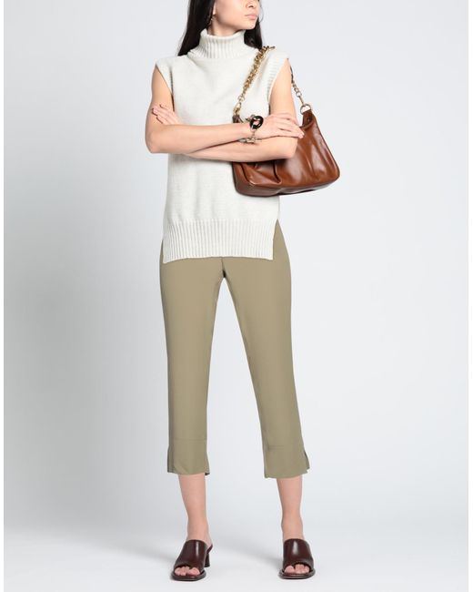 Semicouture Natural Cropped Trousers