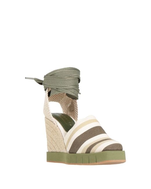 Palomitas By Paloma Barcelo' Metallic Military Espadrilles Textile Fibers