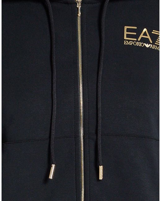 EA7 Black Sweatshirt Polyester, Modal, Elastane