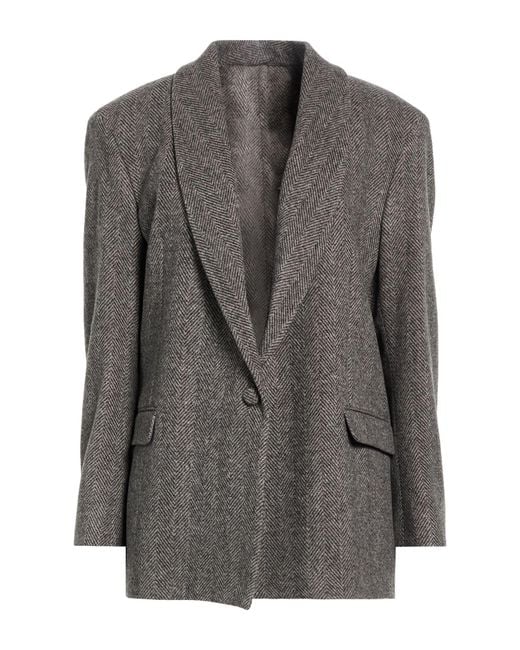 MARSĒM Gray Blazer Wool, Polyamide
