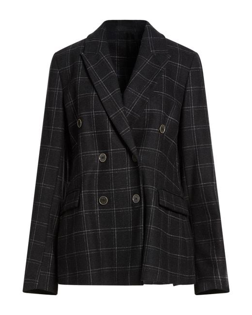Eleventy Black Blazer Wool, Elastane
