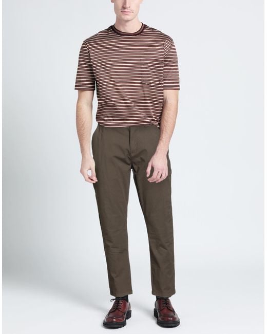 Impure Gray Dark Pants Cotton, Elastane for men