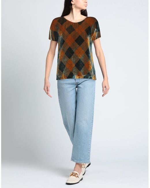 Peserico Brown Marigold Top Viscose