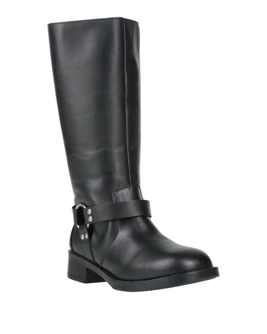 Steve Madden Black Boot Leather