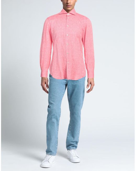 Camicia di Kiton in Pink da Uomo