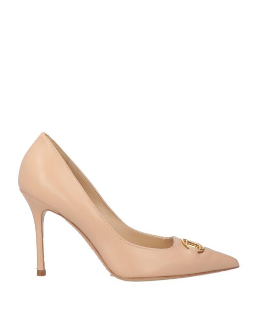 Elisabetta Franchi Natural Sand Pumps Leather