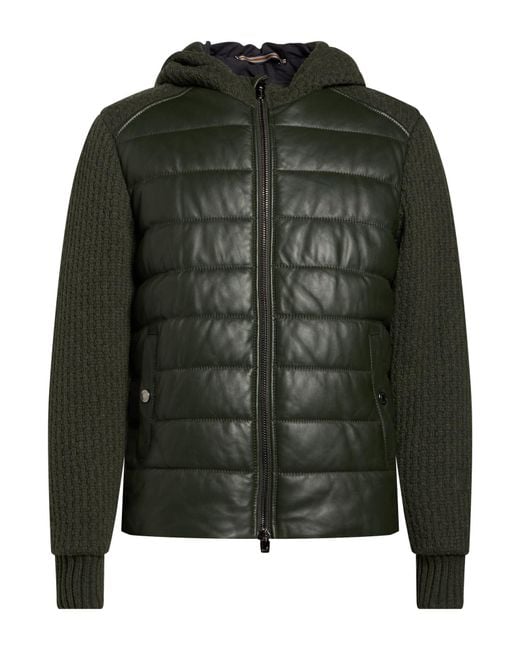 Jacob Cohen Green Dark Jacket Sheepskin for men