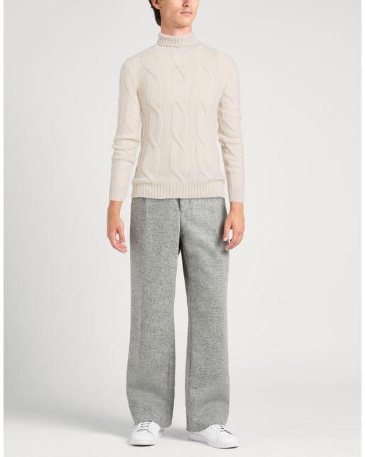 Eleventy White Turtleneck Cashmere, Silk, Polyester for men