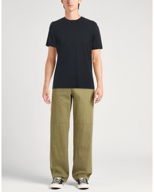 Alpha Studio Black T-Shirt Cotton, Elastane for men