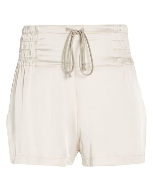 Rick Owens Natural Shorts & Bermuda Shorts Acetate, Viscose for men