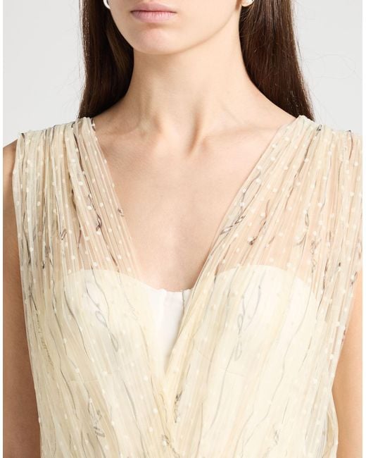 Elisabetta Franchi Natural Midi Dress Polyester
